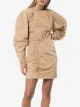 GANNI vestido corto con detalle fruncido
