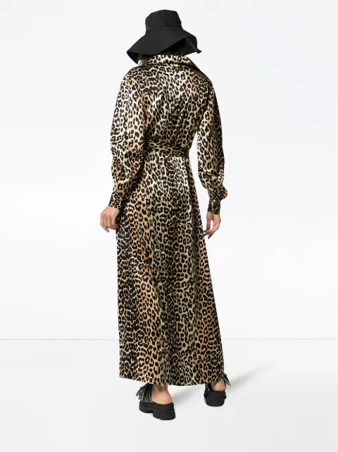 ganni leopard maxi
