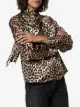 GANNI tie-neck leopard print blouse