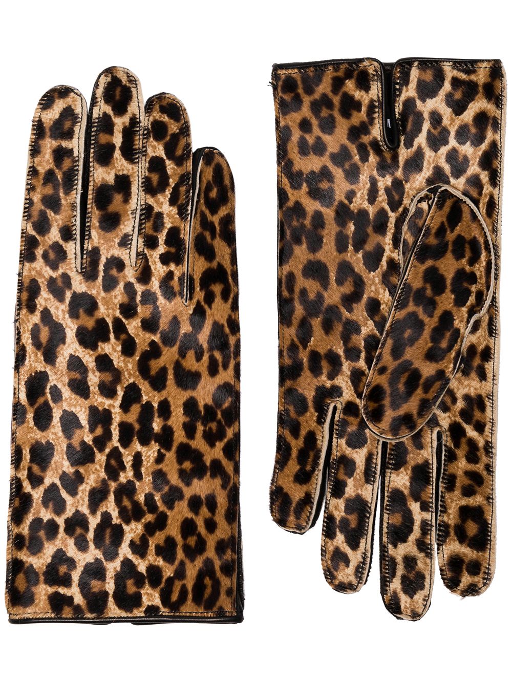 фото Raf Simons перчатки с леопардовым принтом