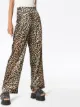 GANNI leopard print wide-leg trousers