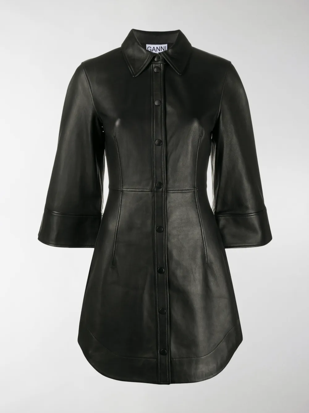 GANNI WIDE-SLEEVE MINI DRESS,F437114378933
