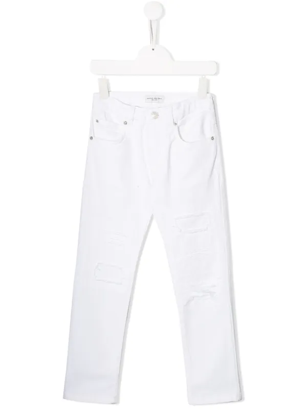 kids white chinos