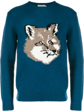 maison kitsune fox head sweatshirt