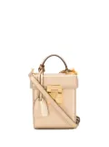 Mark Cross stitching detail mini tote bag - Gold