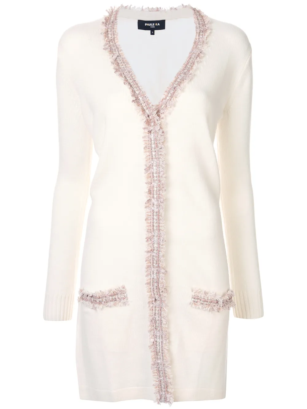 Paule Ka Cardigan mit Fransen - Weiß