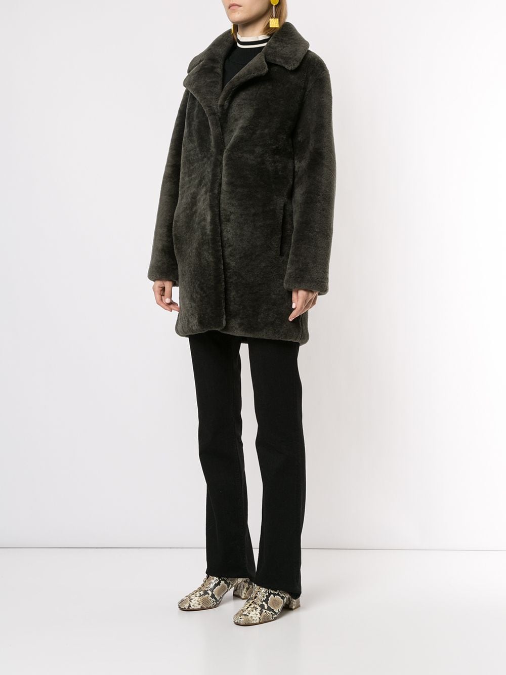 фото Yves Salomon Meteo однобортное пальто Teddy