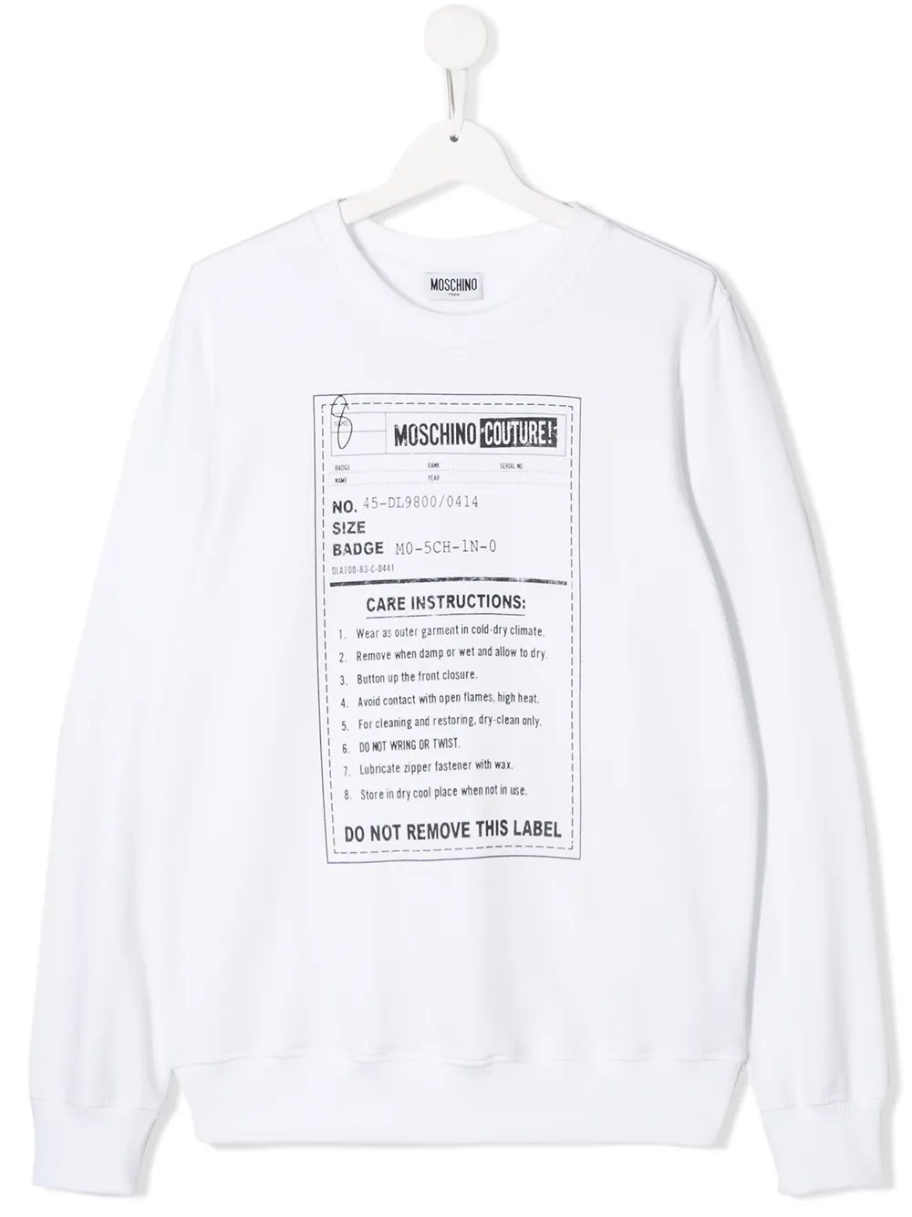 Moschino Kids толстовка с принтом