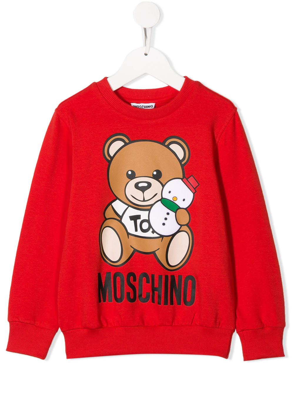 фото Moschino kids толстовка с логотипом teddy bear