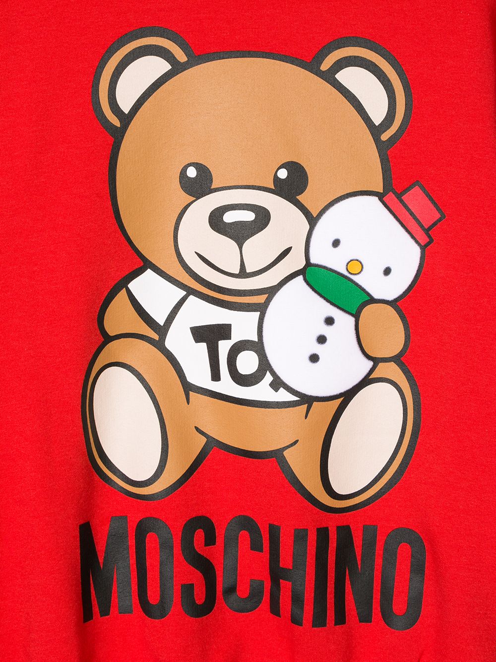 фото Moschino kids толстовка с логотипом teddy bear