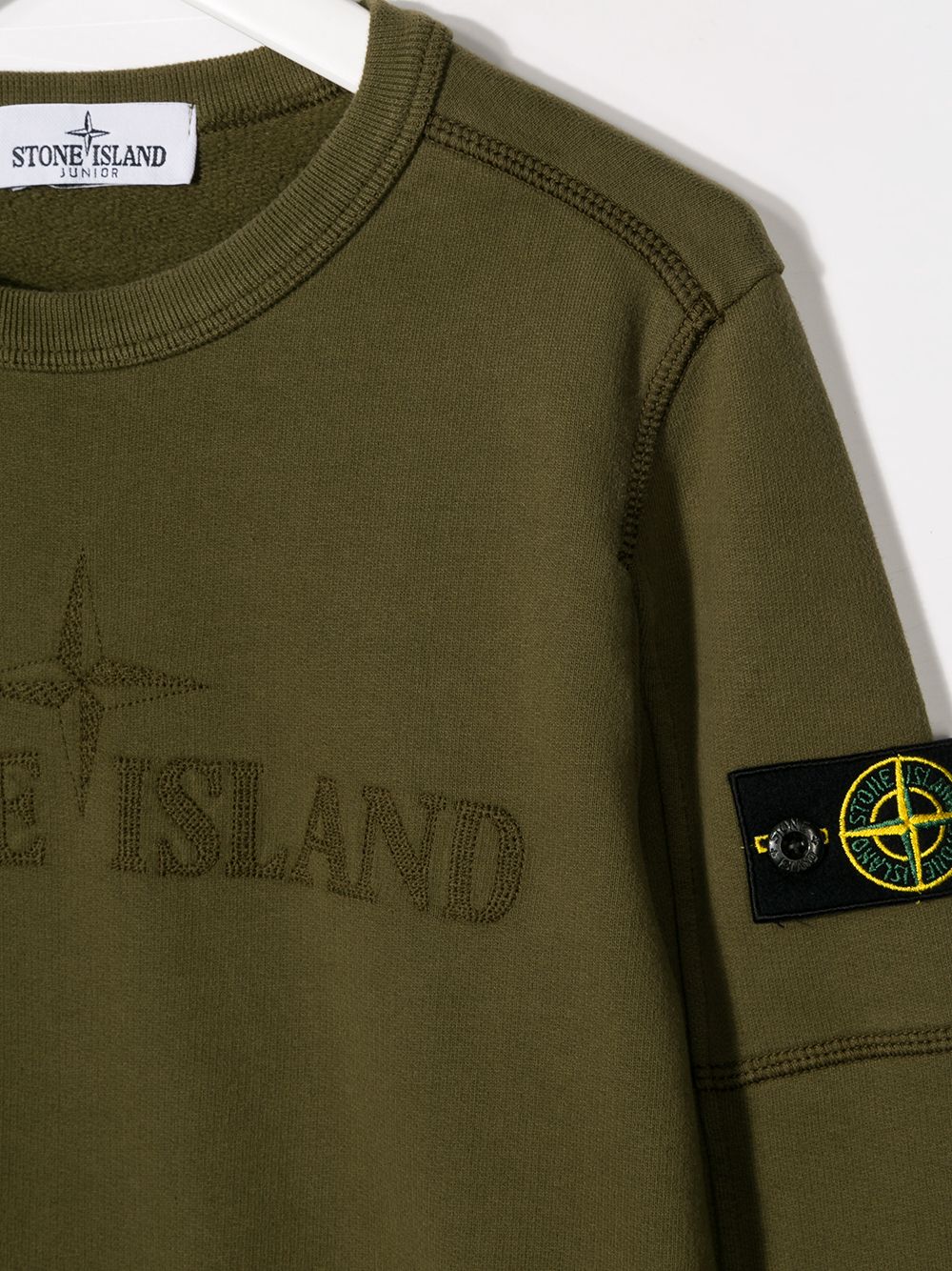 фото Stone Island Junior толстовка с вышитым логотипом