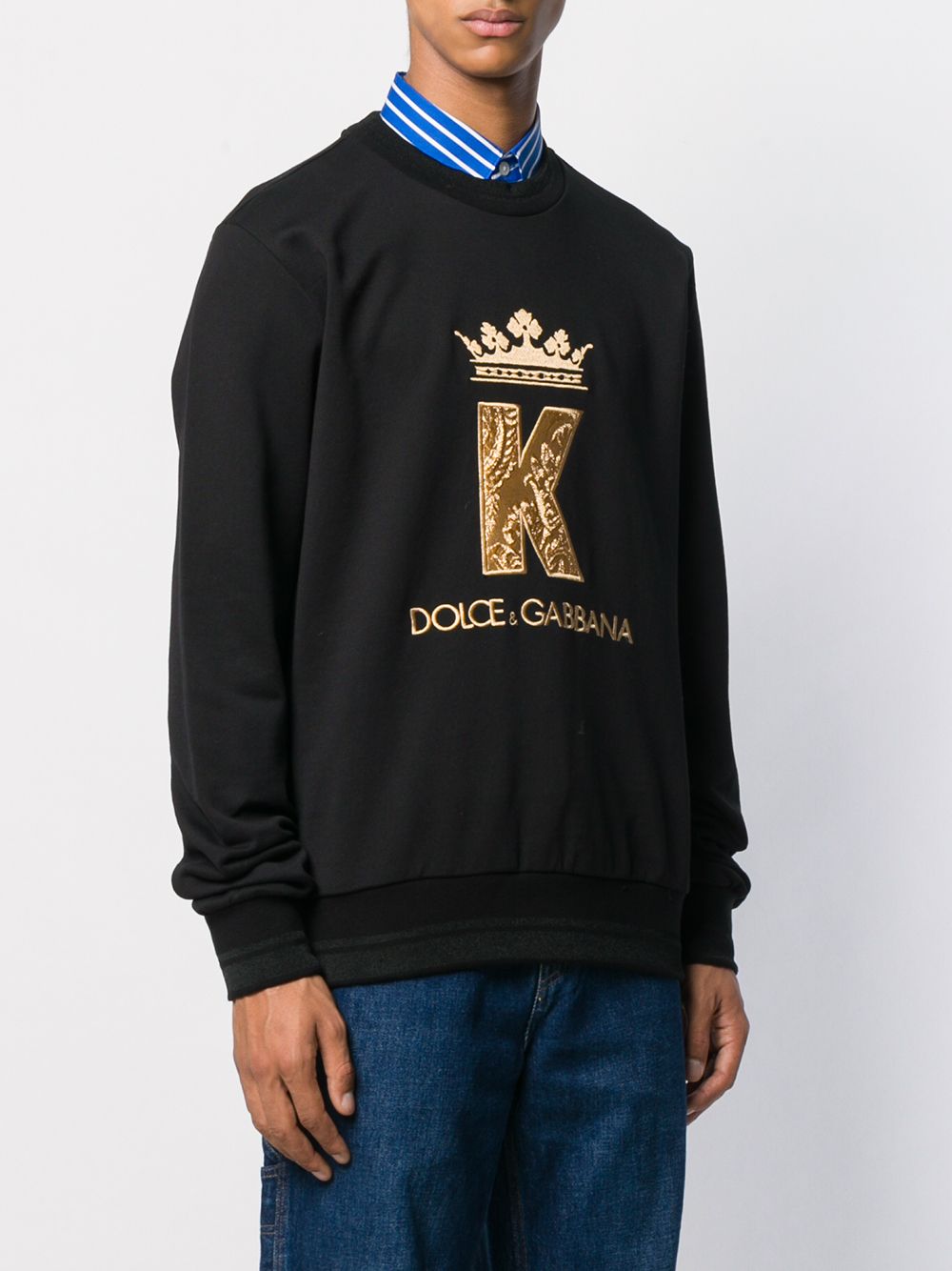 фото Dolce & Gabbana толстовка с нашивкой King