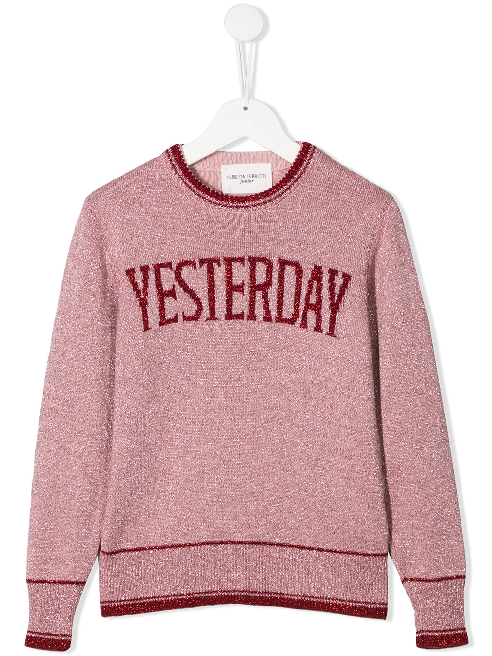 Alberta Ferretti Kids suéter Yesterday con diseño bordado - Rosado