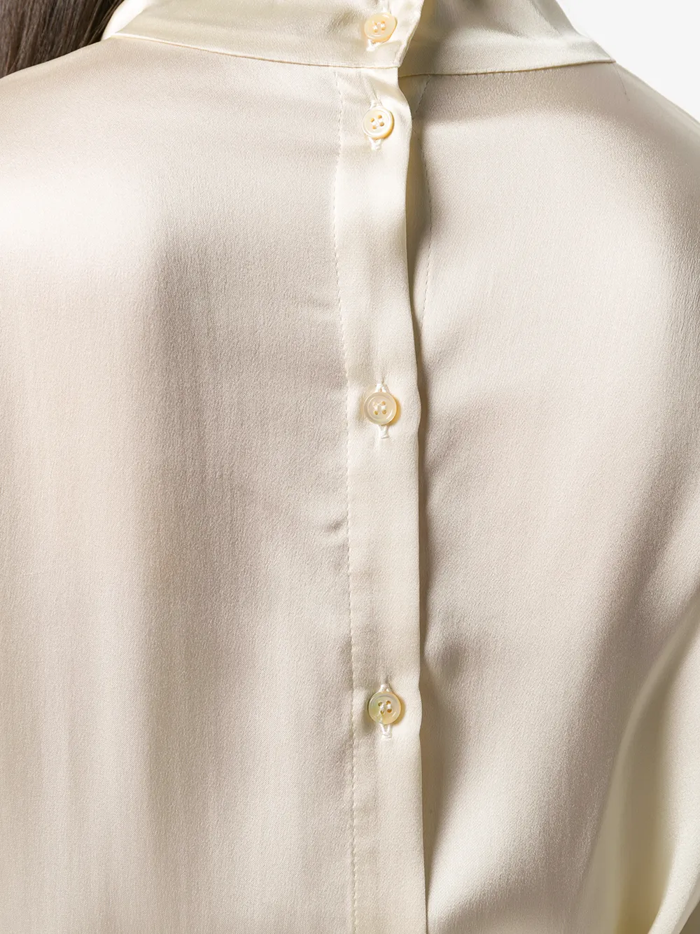 Roberto Collina Blouse met gestrikte hals Wit