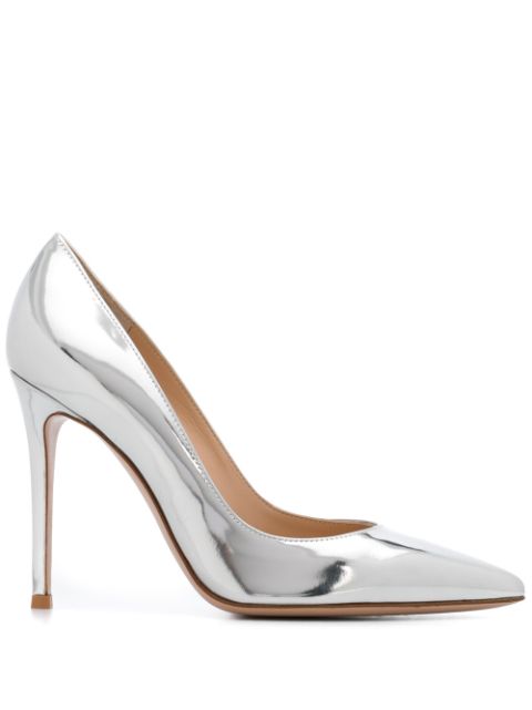 Gianvito Rossi Gianvito 105mm metallic-effect pumps Women