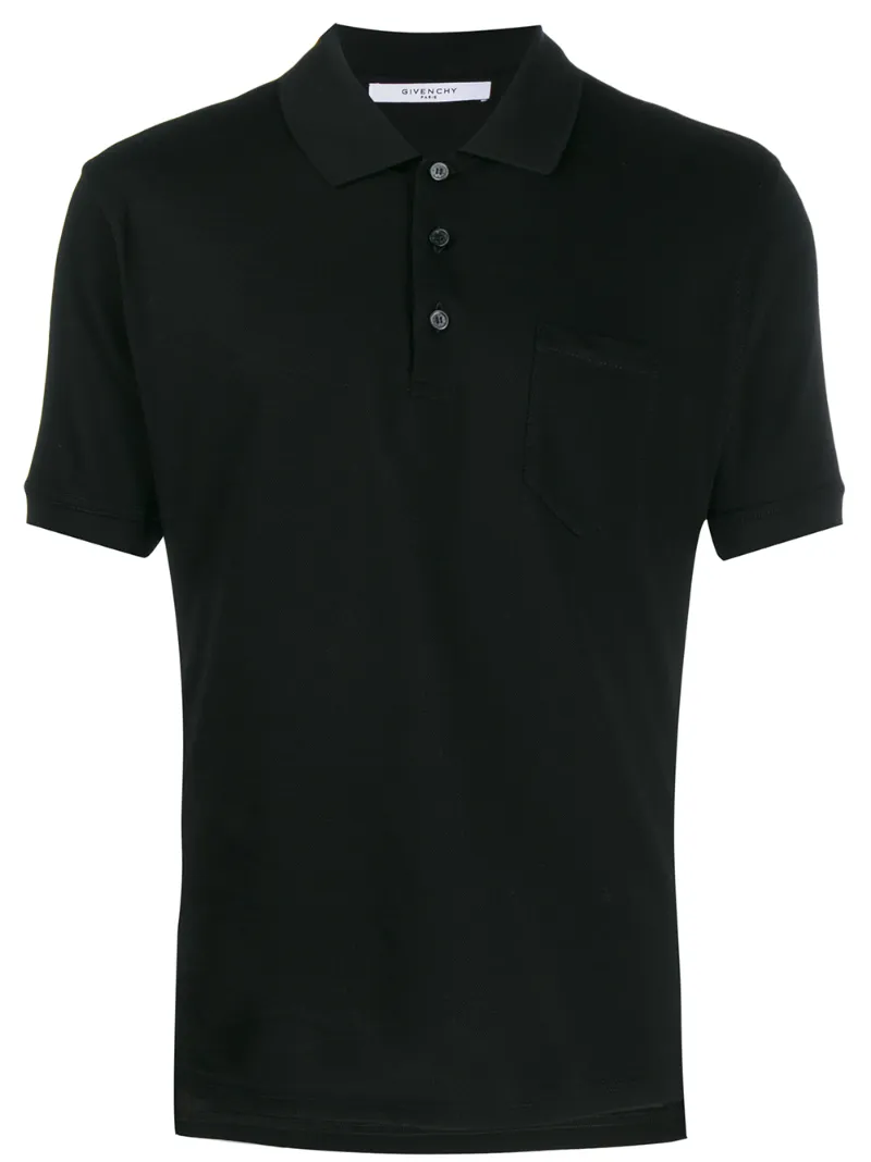 Givenchy – contrast stripe polo shirt – men – Cotton/Polyamide/Spandex/Elastane – S, L, XL, M, XXL – Black