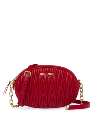 miu miu matelasse crossbody bolsa
