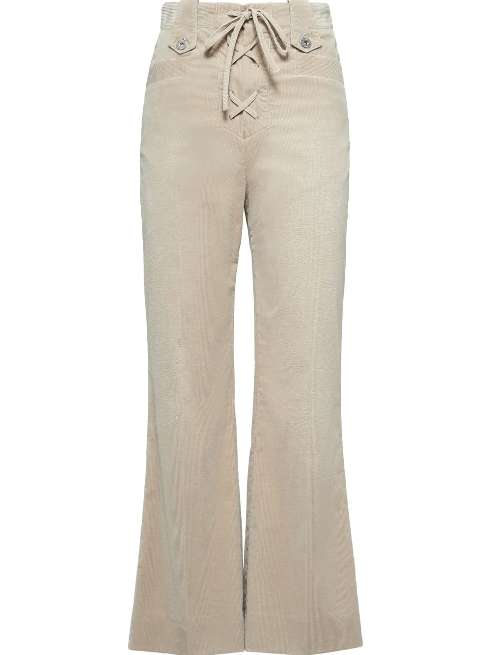 Miu Miu lace-up flared trousers