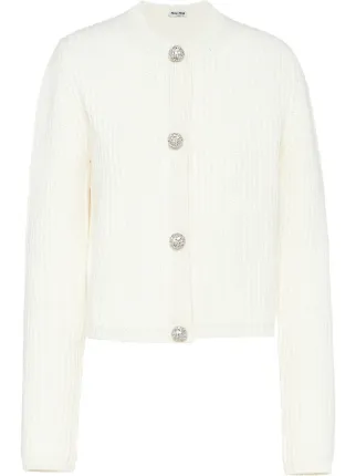 white embellished cardigan