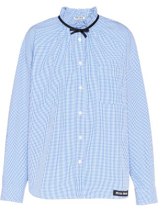 Miu miu discount gingham shirt