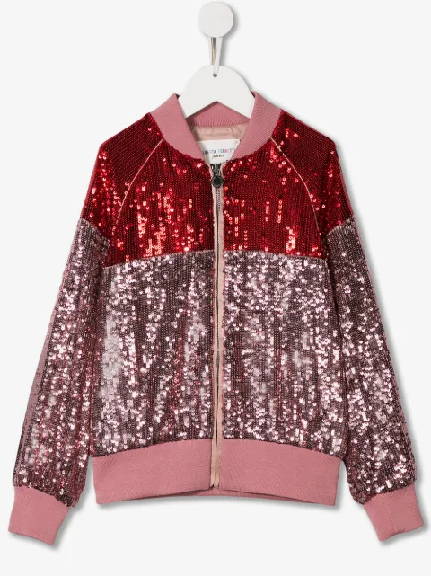 Alberta Ferretti Kids sequin embellished bomber jacket