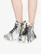 Miu Miu crackled camouflage high-top sneakers
