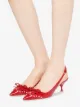 Miu Miu brogue detail slingback pumps