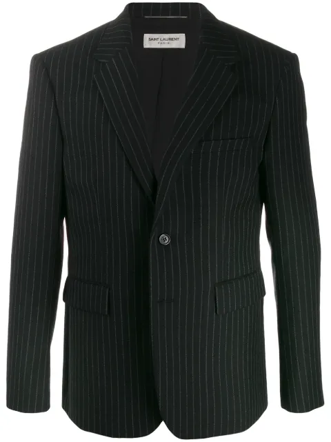 Saint Laurent blazer con estampado a rayas diplomáticas