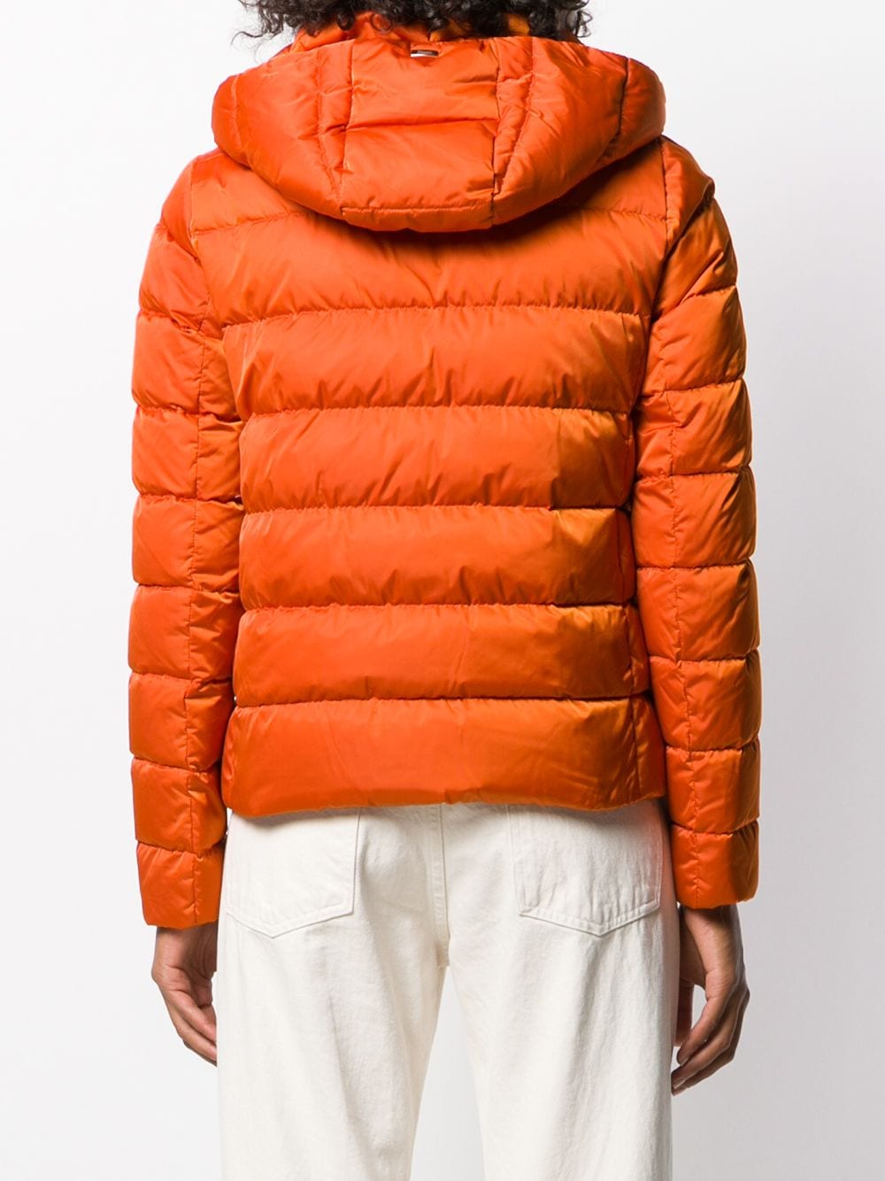 Shop Herno Zip-front Puffer Jacket In Orange