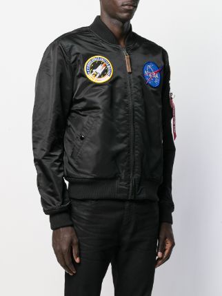 NASA缎面飞行员夹克展示图