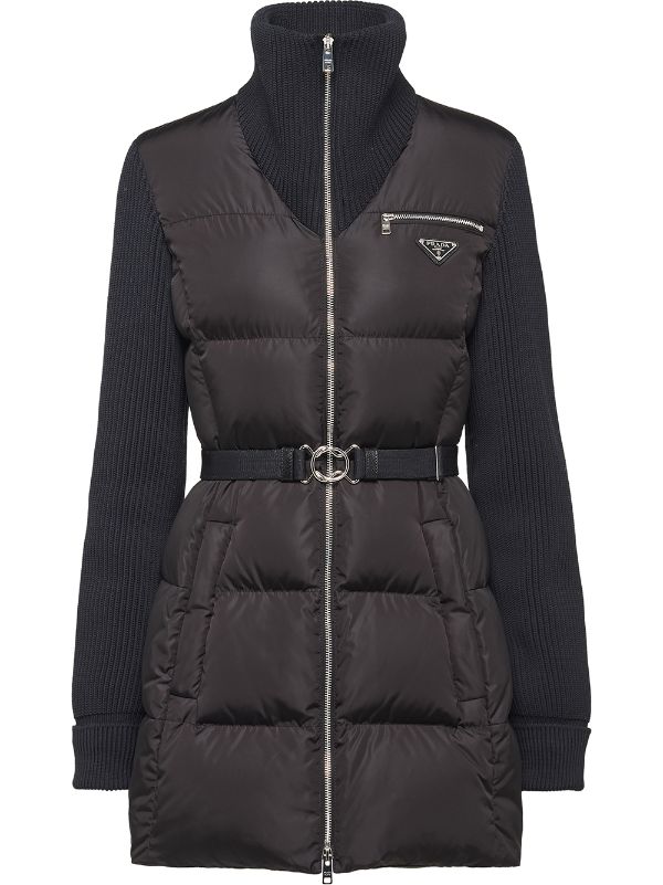 prada down coat womens