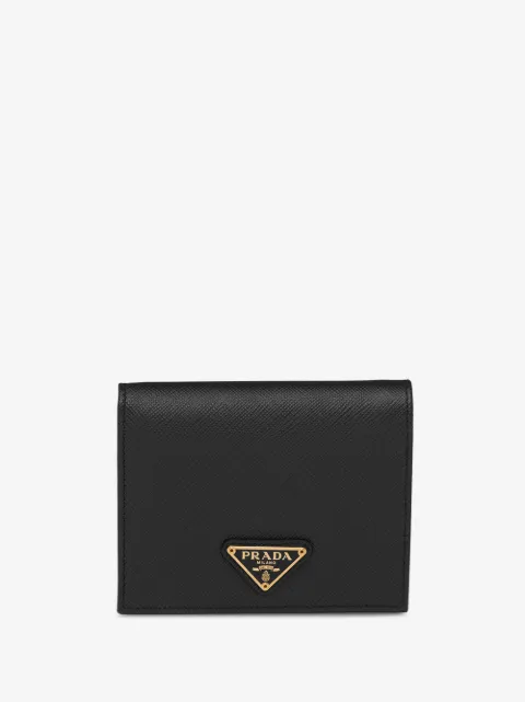 Prada logo plaque wallet