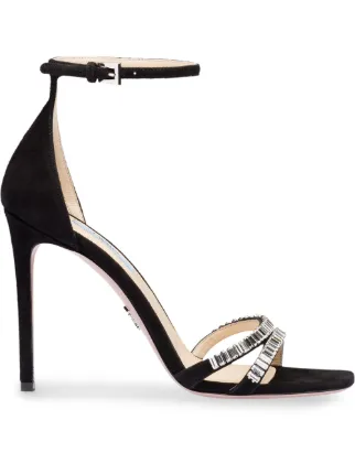 prada crystal embellished sandals