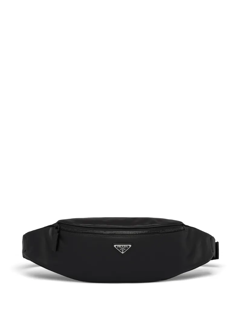 prada logo plaque belt bag