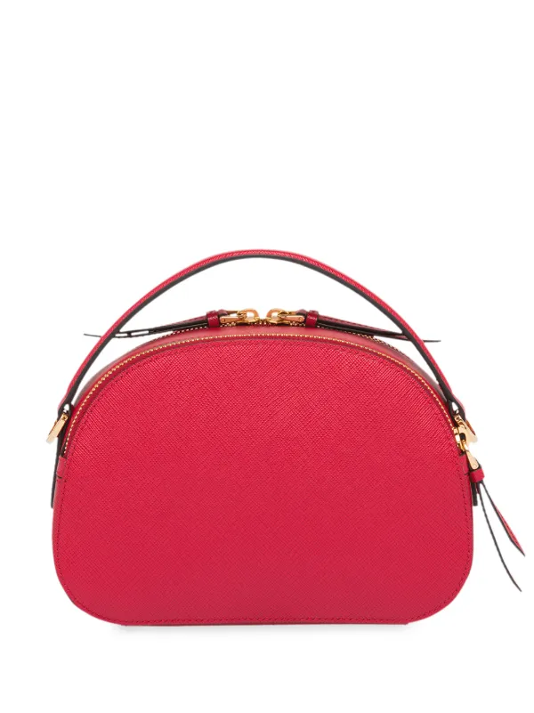 Prada Odette Heart Bag In Red Saffiano Leather – Bagsers