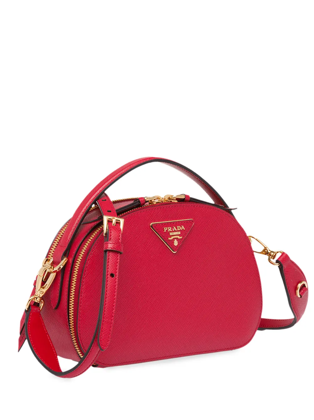 PRADA: Odette bag in saffiano leather - Pink  Prada mini bag 1BH123 NZV  online at