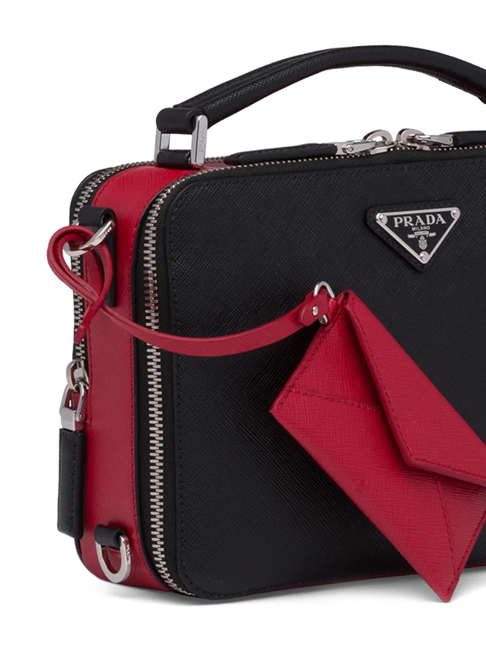 saffiano leather bandoleer bag