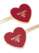 Prada heart hair pins