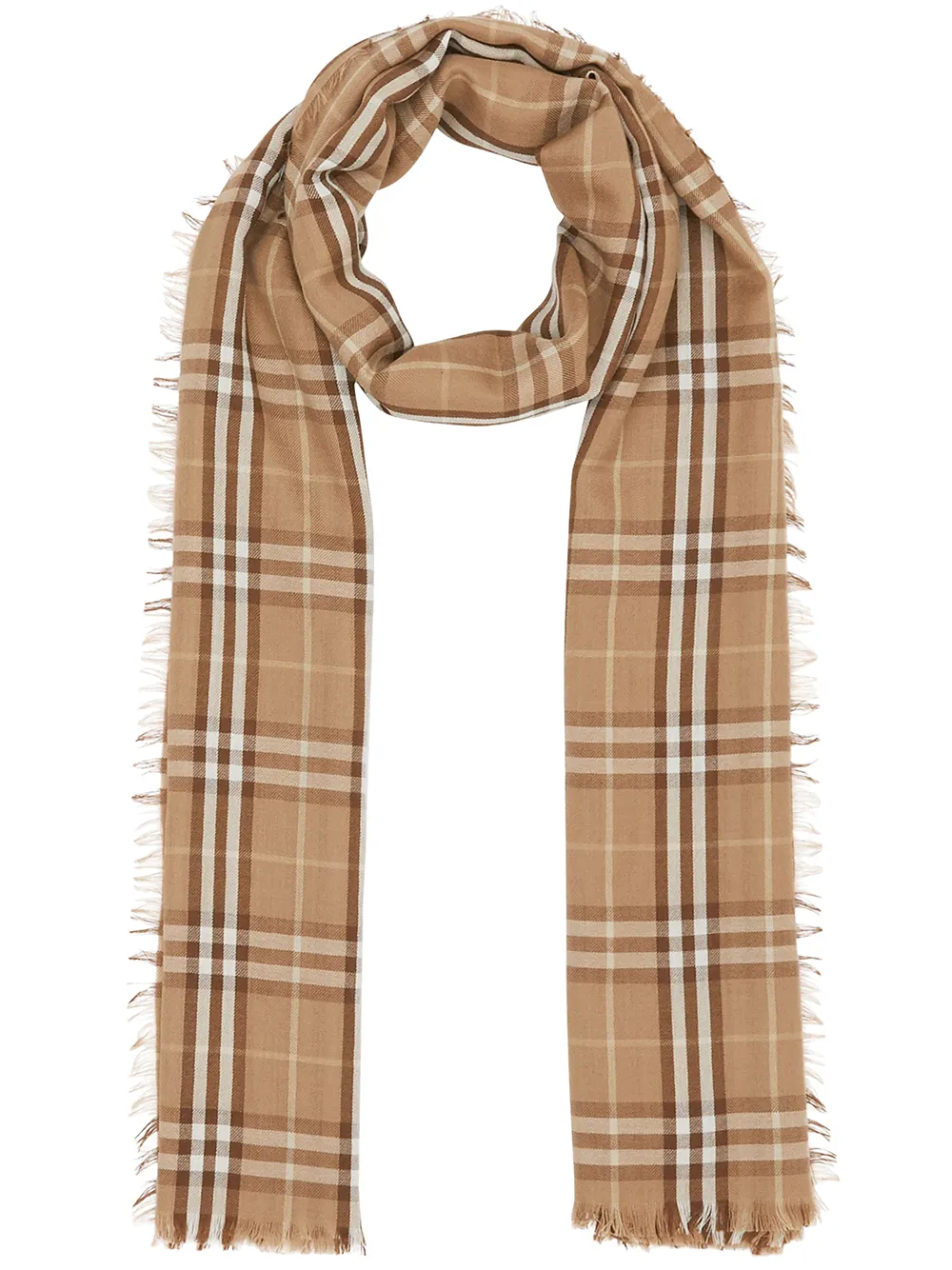 Burberry легкий кашемировый шарф в клетку Vintage Check Burberry легкий кашемировый шарф в клетку Vintage Check