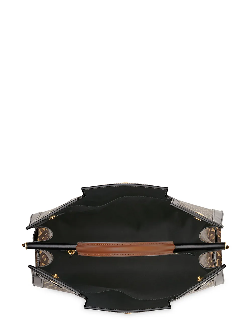 Burberry Medium Monogram Stripe Ecanvas Title Bag Farfetch