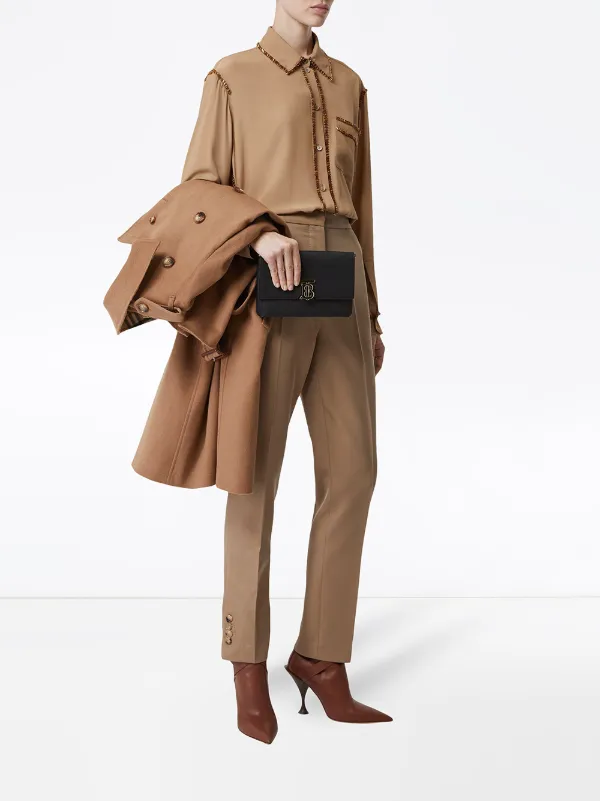 small monogram motif leather crossbody bag