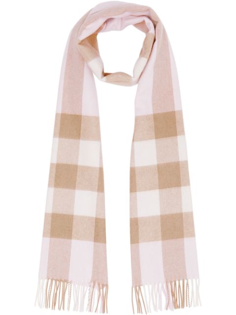 Burberry check pattern cashmere scarf Men