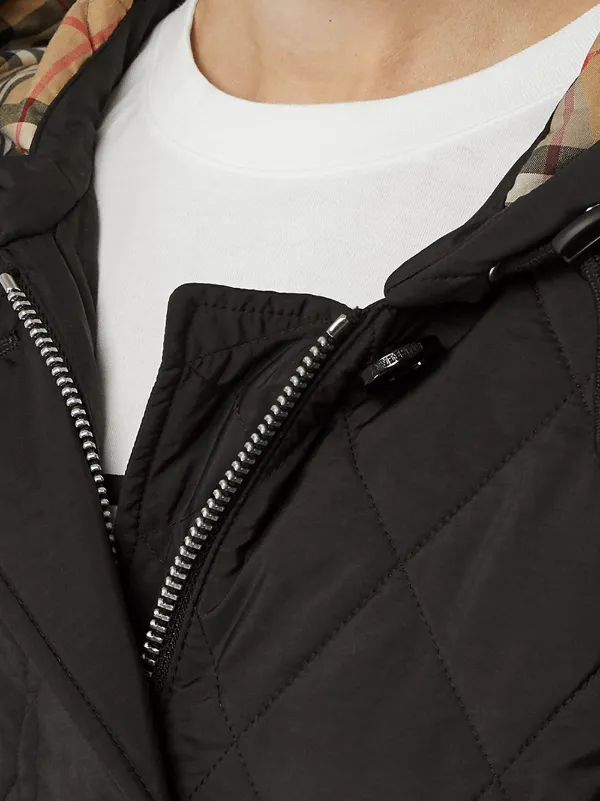 burberry diamond quilted oversized hooded parka