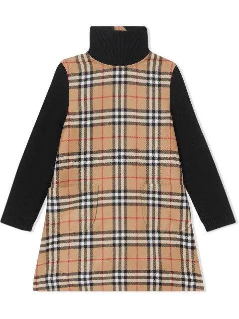 BURBERRY ARCHIVE CHECK KNITTED DRESS