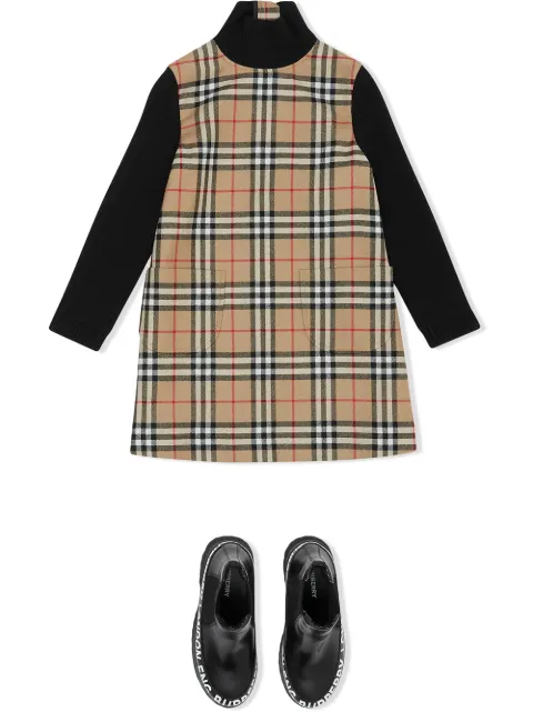 BURBERRY ARCHIVE CHECK KNITTED DRESS
