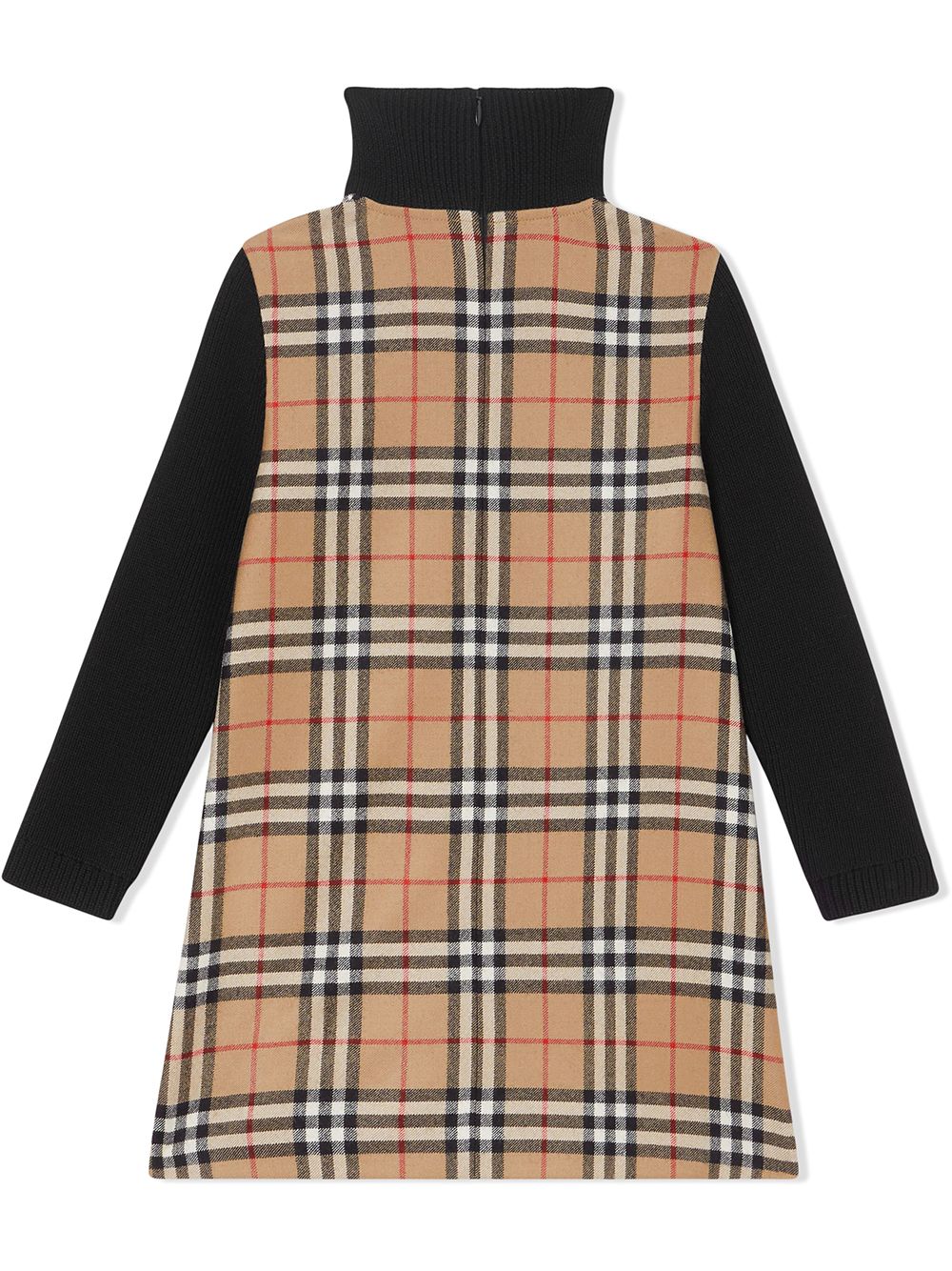 фото Burberry kids платье в клетку vintage check с воротником-воронкой