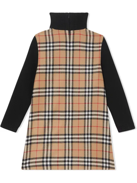 BURBERRY ARCHIVE CHECK KNITTED DRESS