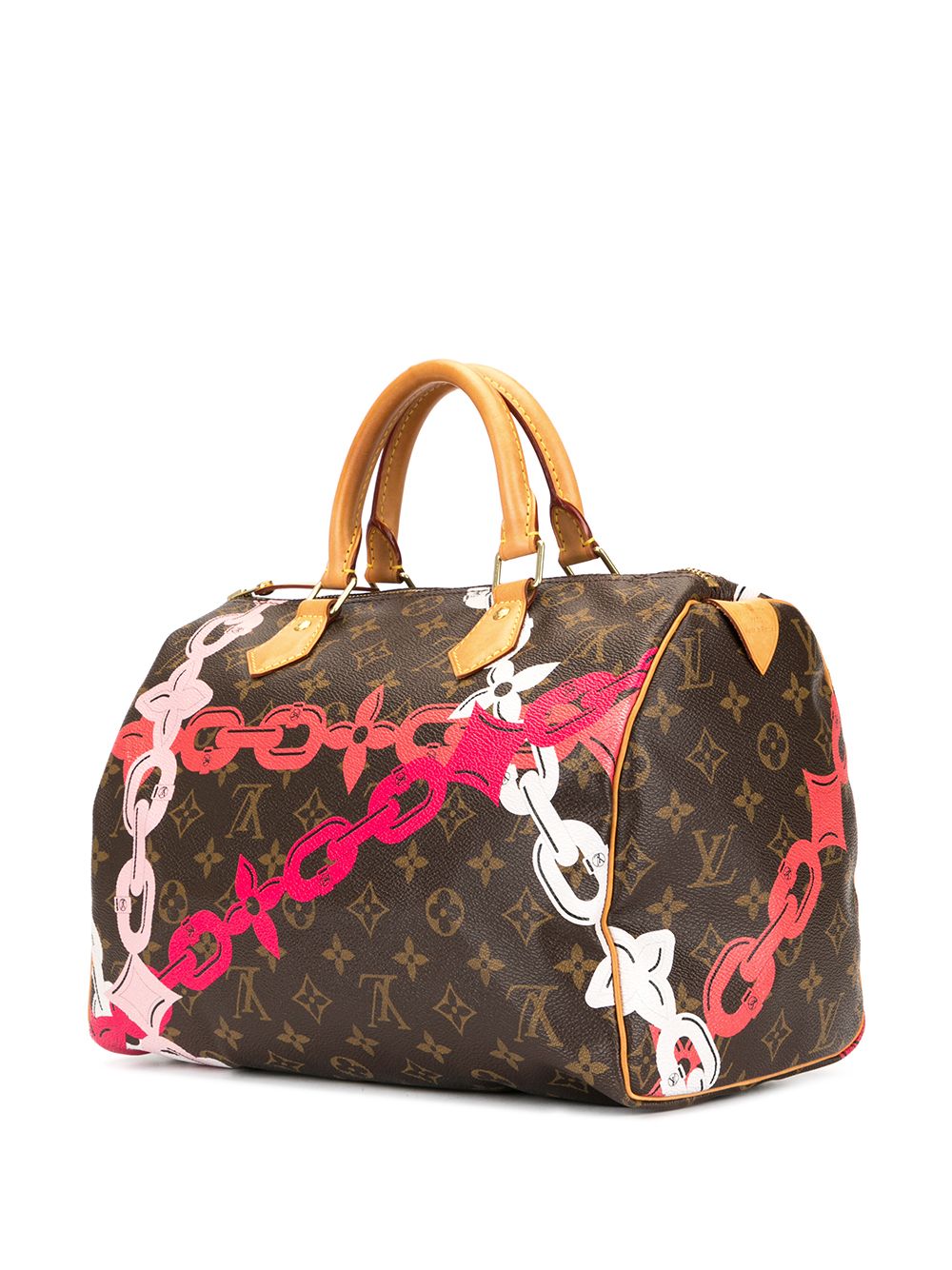 фото Louis vuitton сумка-тоут bay chain flower speedy 30 pre-owned