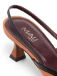 Manu Atelier Brown City 50mm slingback pumps