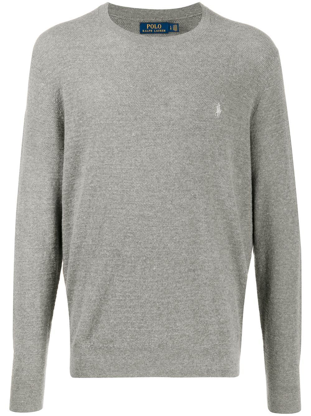 Polo Ralph Lauren Embroidered Logo Relaxed-fit Jumper In Grey